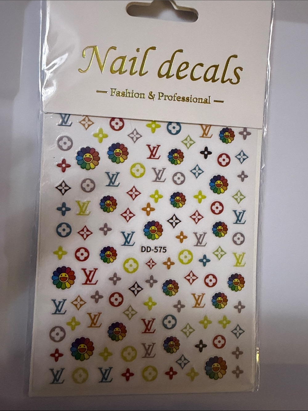 Multicolor Flower Nail Decals